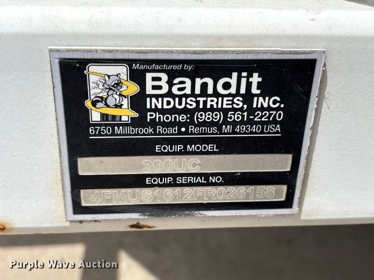 image for item YA3530 2015 Bandit 200UC wood chipper