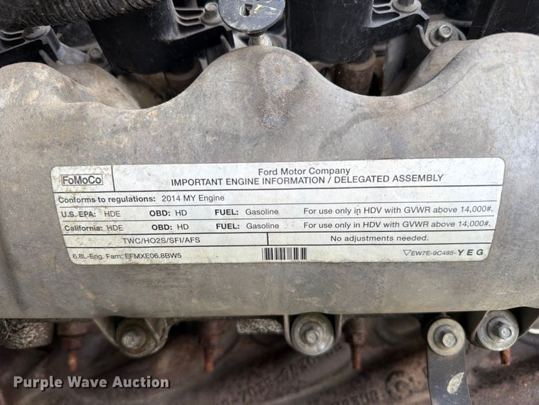 image for item YA3709 2015 Ford F650 Super Duty Ext. Cab chipper truck