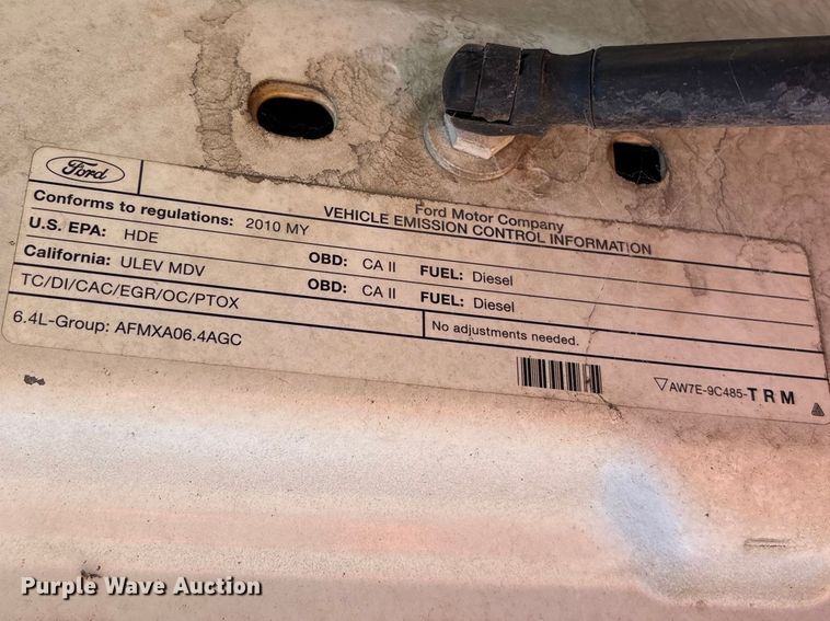 image for item YA3750 2010 Ford F350 Super Duty flatbed pickup truck