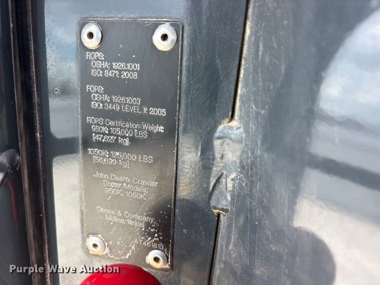 image for item YA3760 2019 John Deere 1050K dozer