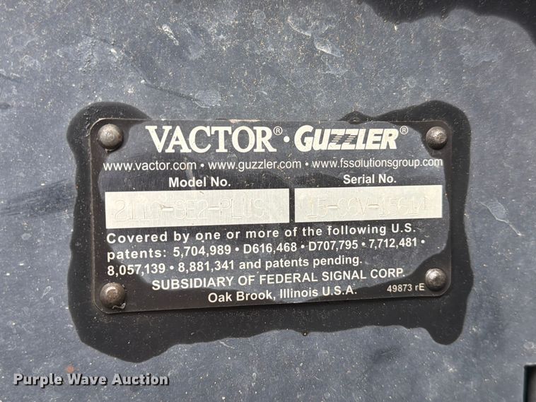 image for item YA4158 2016 Peterbilt 567 sewer jetter truck