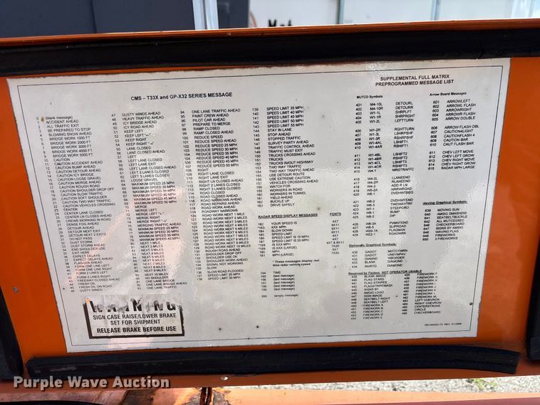 image for item DU6408 2004 American Signal Company message board trailer