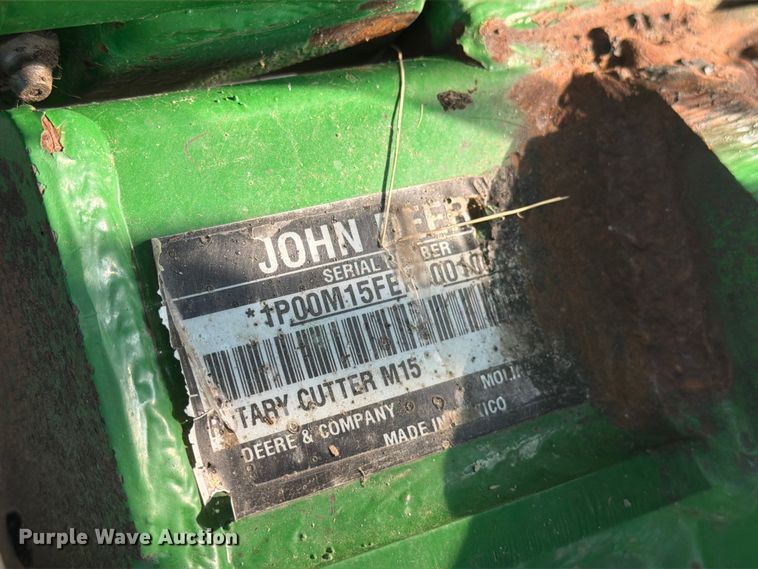 image for item DV8523 2019 John Deere M15 batwing rotary mower