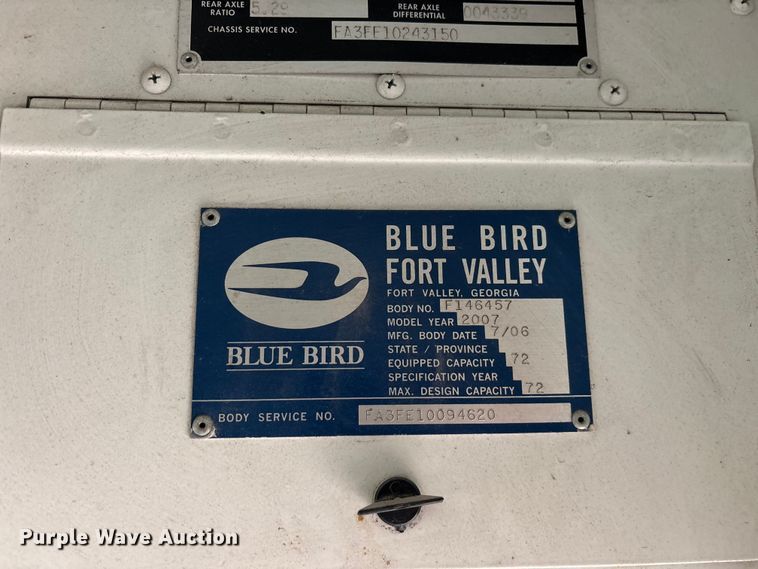 image for item EO4413 2007 Blue Bird All American school bus