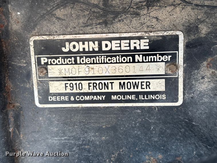 image for item EO4414 John Deere F910 lawn mower