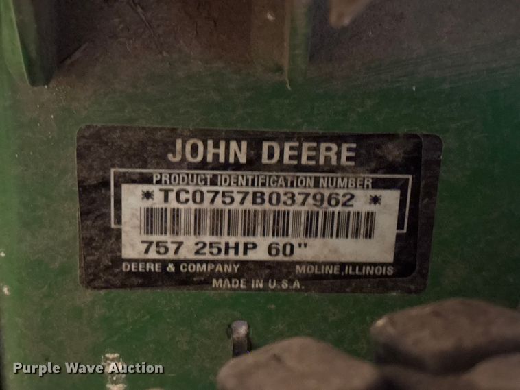 image for item EO4417 John Deere 757 ZTR lawn mower