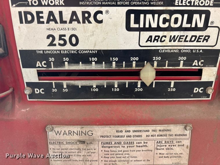 image for item EO4428 Lincoln Arc Welder Idealarc 250-250 welder