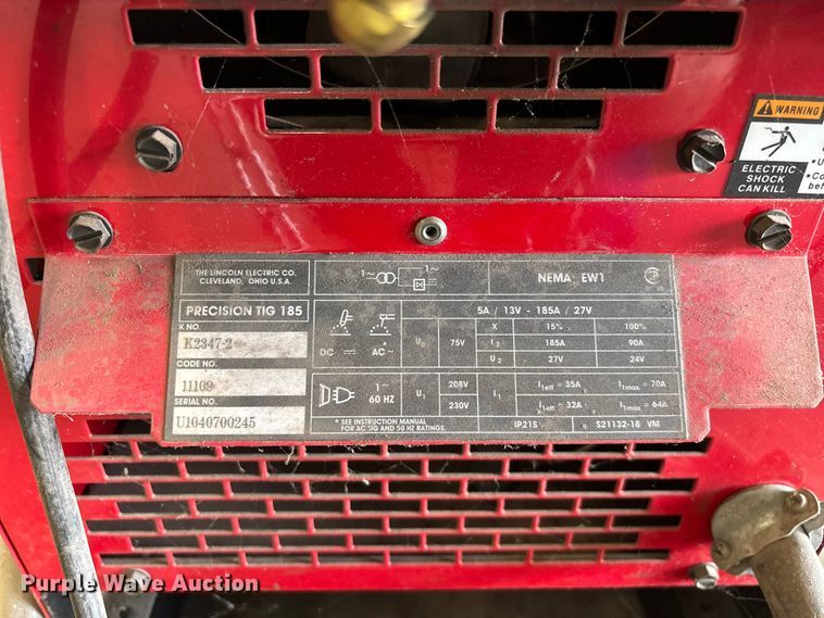 image for item EO4429 Lincoln Electric Precision Tig 185 welder