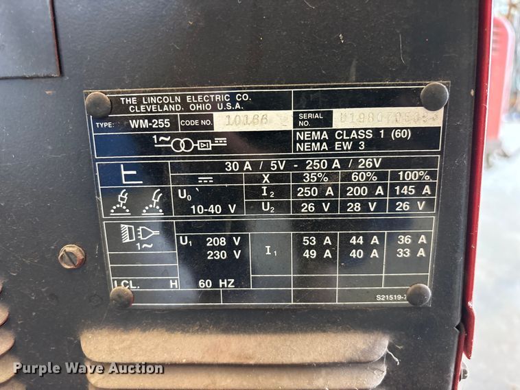 image for item EO4430 Lincoln Electric Wire-Matic 225 welder