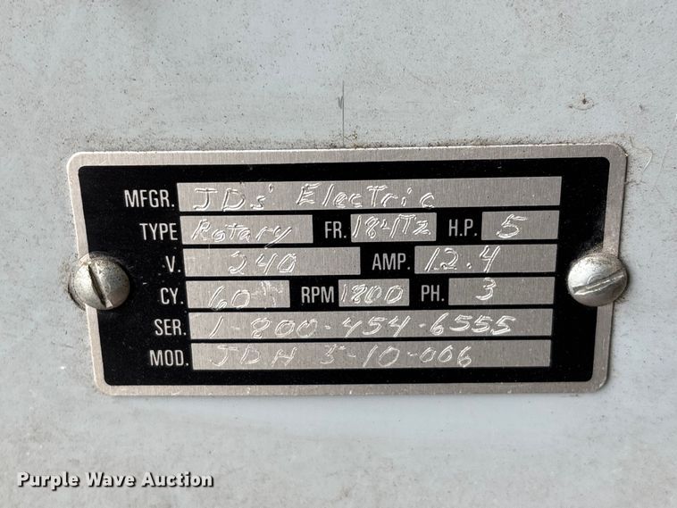 image for item EO4432 JDs' Electric JDH 3-10-006 rotary phase converter