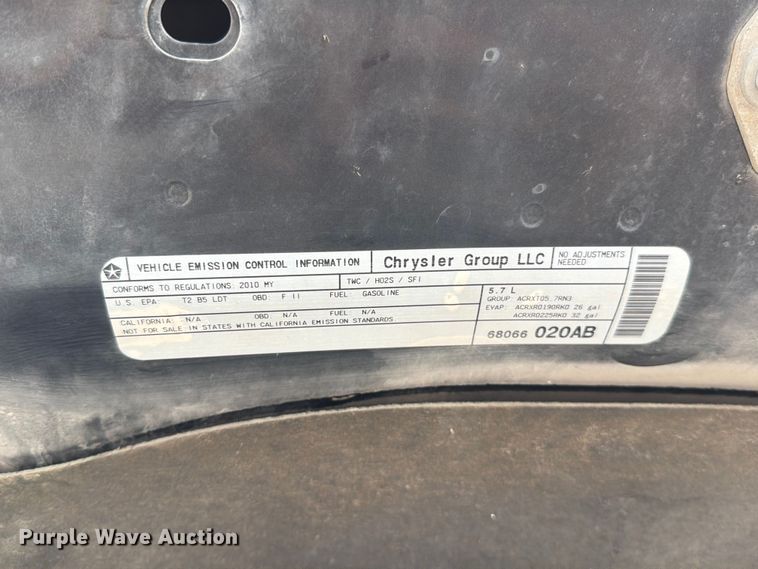 image for item EO8614 2010 Dodge Ram 1500 Ext. Cab pickup truck