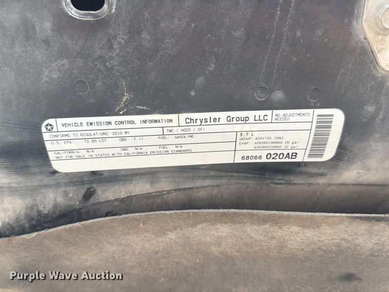 image for item EO8615 2010 Dodge Ram 1500 Ext. Cab pickup truck
