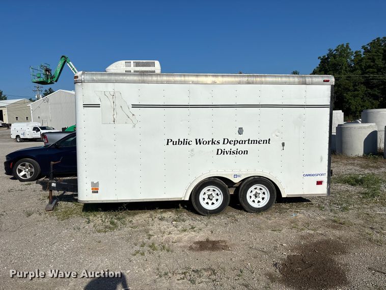 image for item ER3123 1998 Pace American CS714TA2 enclosed cargo trailer