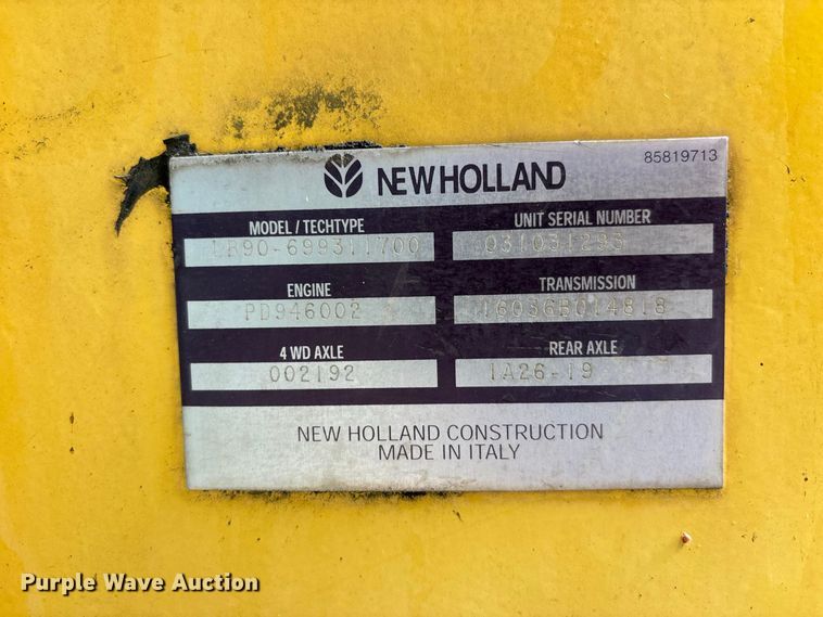 image for item ER3175 2001 New Holland LB90 backhoe