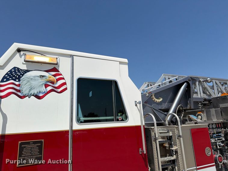 image for item ET4108 2011 Sutphen SL75 ladder fire truck