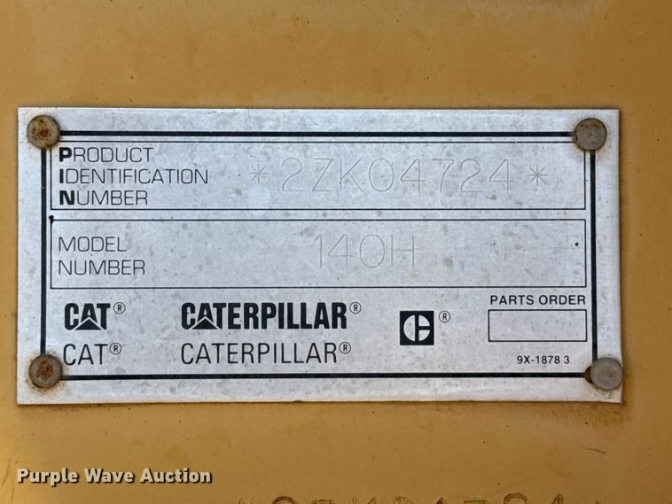 image for item EW4042 1999 Caterpillar 140H motor grader