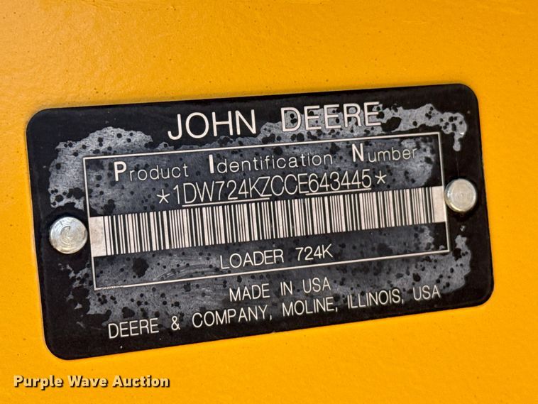 image for item EW4112 2012 John Deere 724K wheel loader