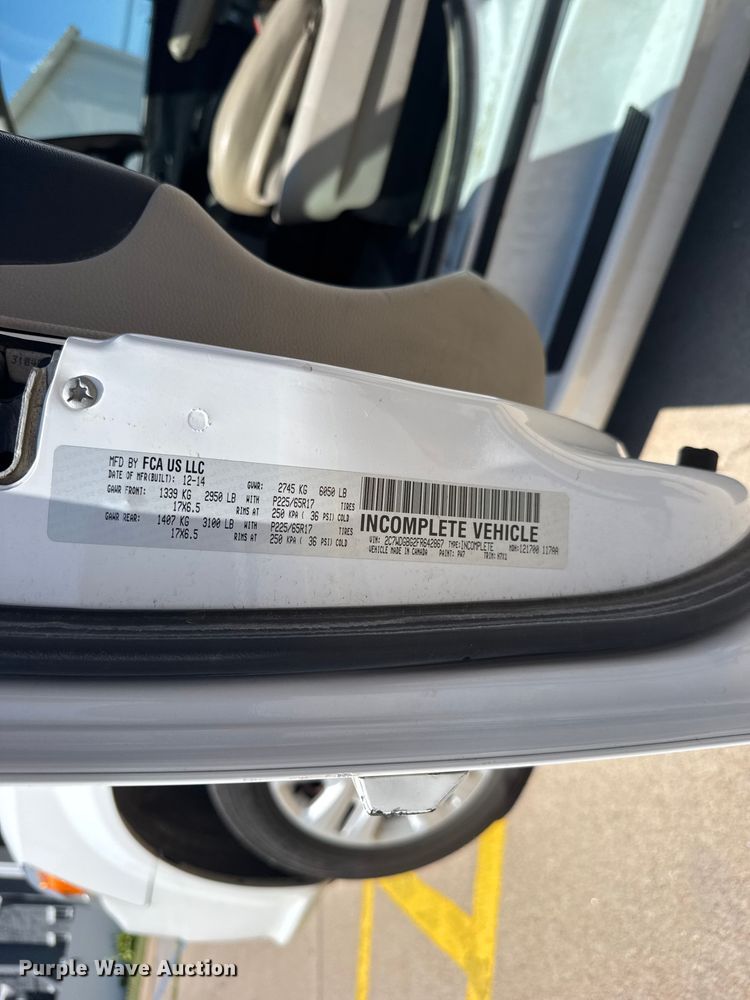 image for item EW4980 2015 Dodge Grand Caravan handicap accessible van