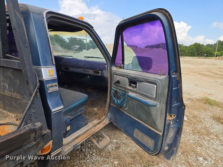 image for item EW8496 1980 GMC Sierra 35 Camper Special flatbed pickup truck