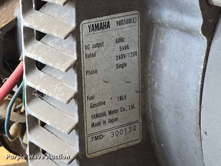 image for item EW8531 Yamaha YG650DE generator