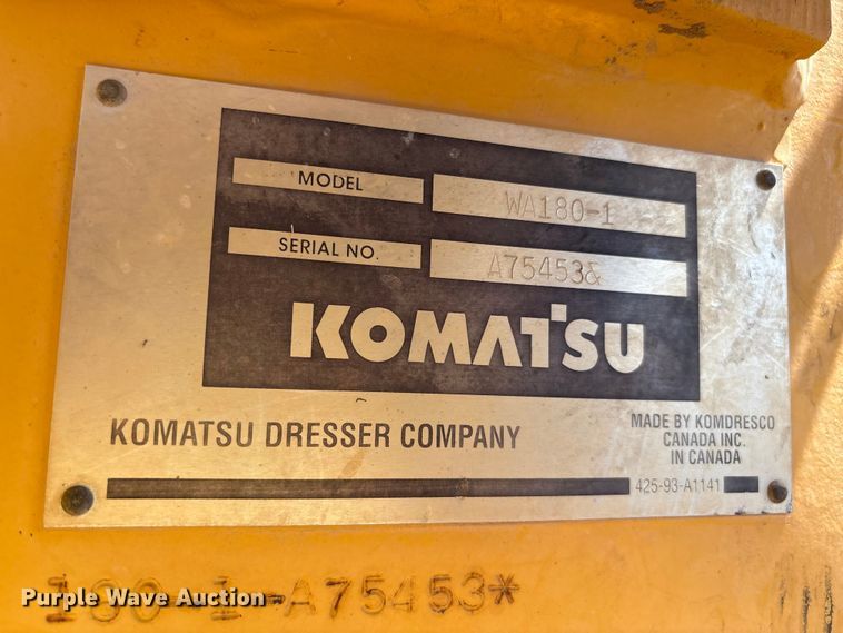 image for item EX0008 1994 Komatsu WA180-1 wheel loader