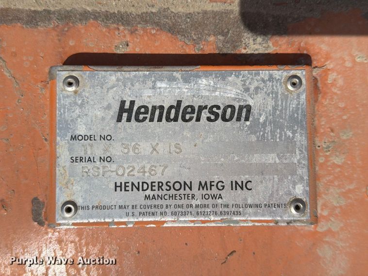 image for item FB5802 Henderson 11X36x1S snow plow