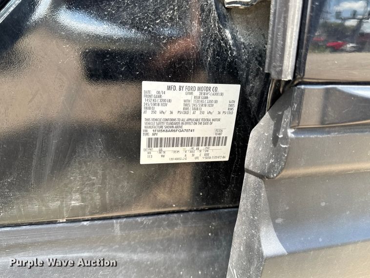 image for item FB5804 2015 Ford Explorer Police Explorer SUV