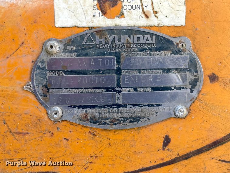 image for item FC1887 1995 Hyundai Robex 200LC excavator