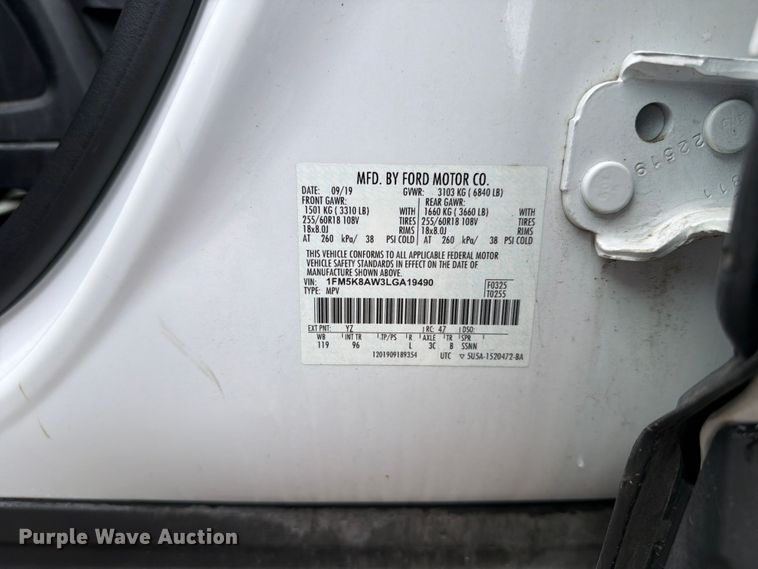 image for item FC3245 2020 Ford Explorer Police Interceptor SUV