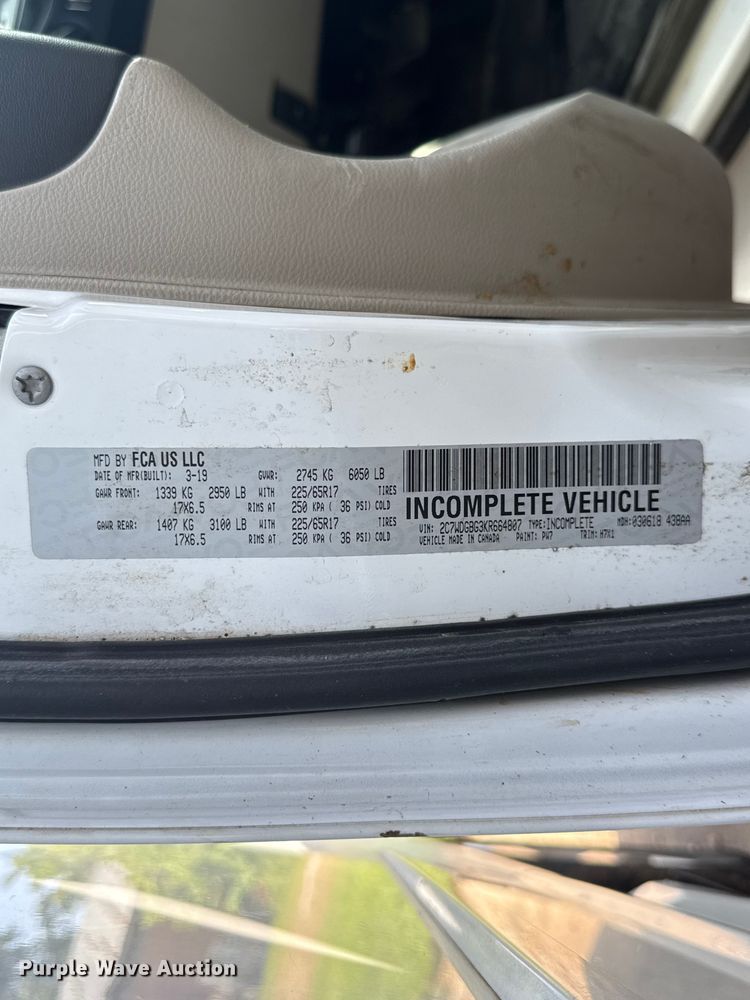 image for item FC4026 2019 Dodge Grand Caravan handicap accessible van
