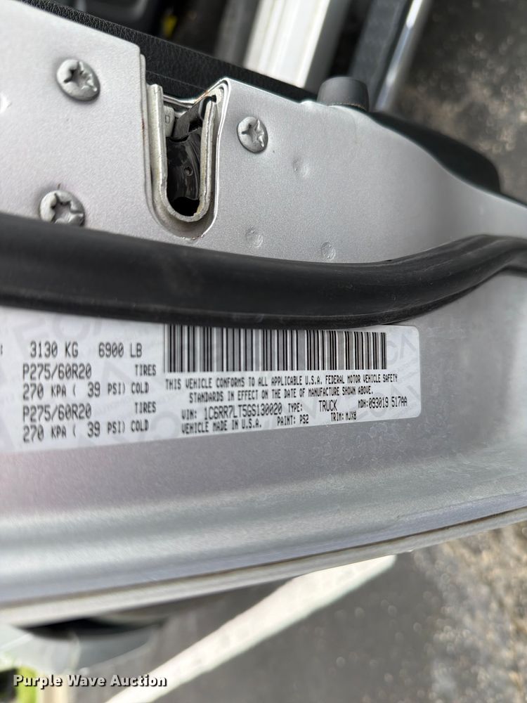 image for item FH6249 2016 RAM 1500 Big Horn Crew Cab pickup truck