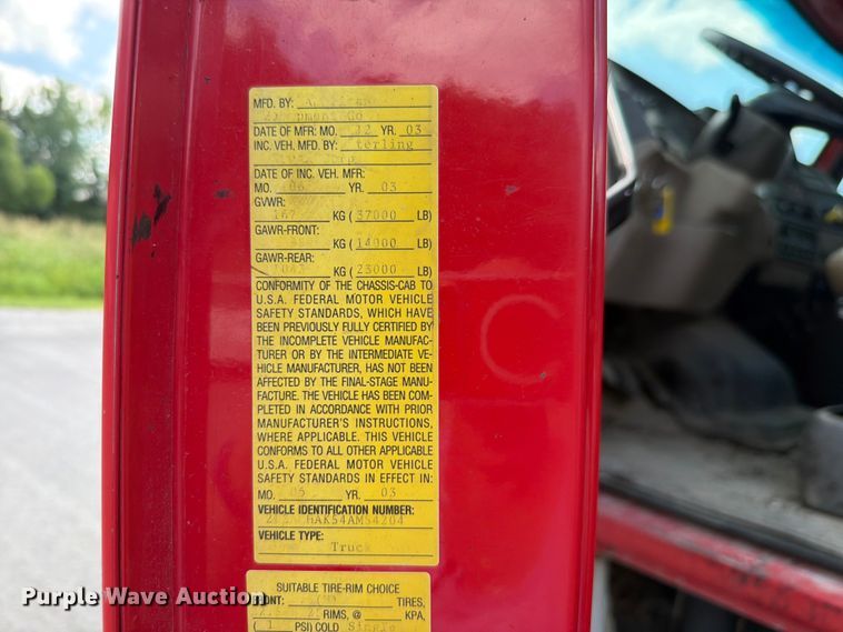 image for item FH6279 2004 Sterling Acterra hook lift truck