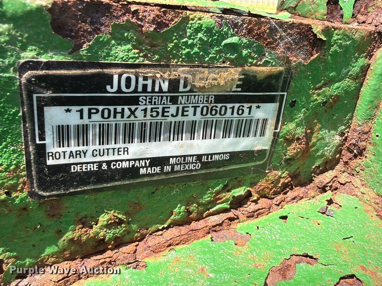 image for item FK5027 John Deere HX15 batwing rotary mower