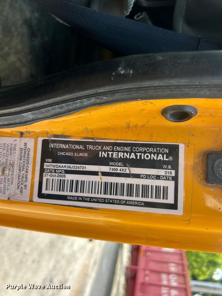 image for item FT6036 2006 International 7400 Crew Cab dump truck