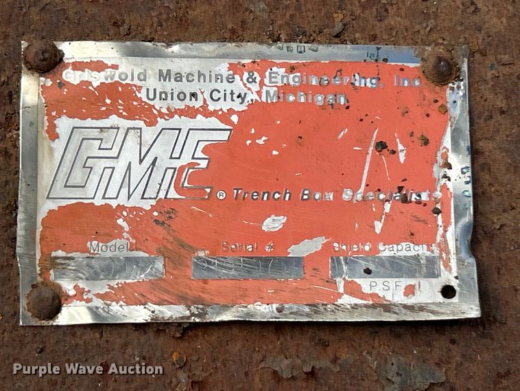 image for item FT6046 Griswold Machine & Engineering trench box