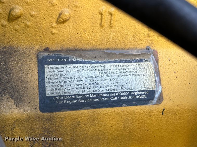 image for item FT6078 2000 John Deere 770CH motor grader