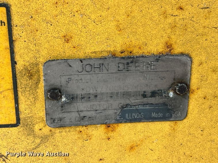 image for item FT6078 2000 John Deere 770CH motor grader