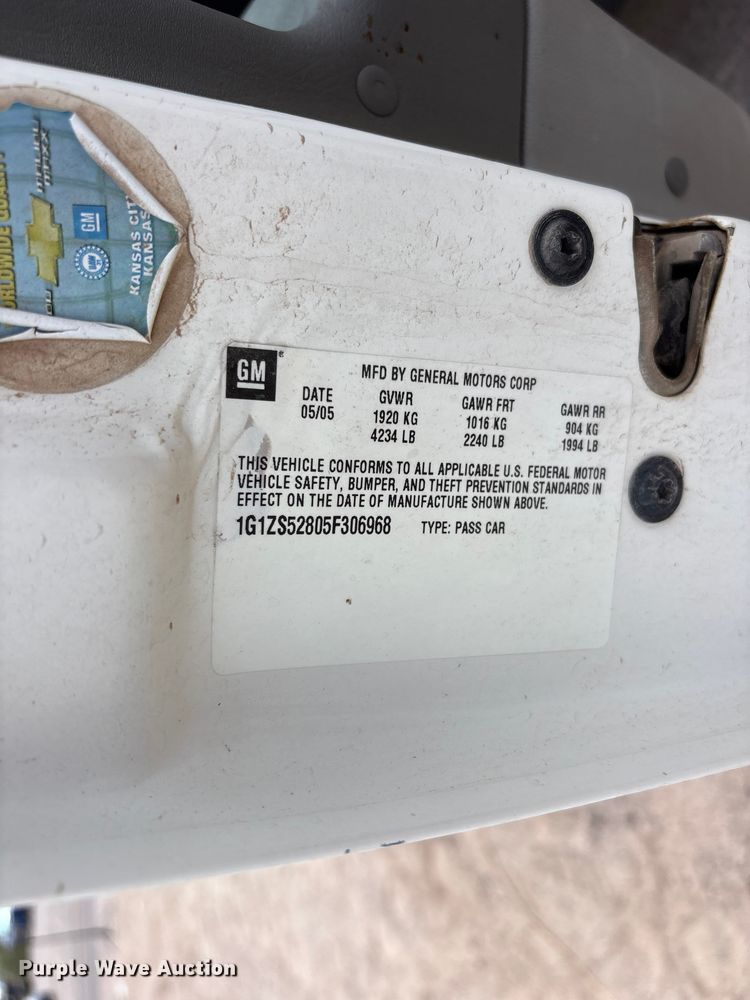 image for item JM9496 2005 Chevrolet Malibu 