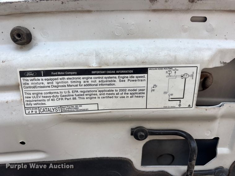 image for item JM9499 2002 Ford F250 Super Duty Ext. Cab pickup truck