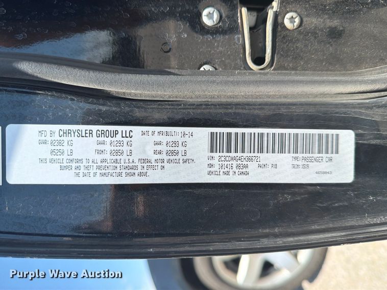 image for item NA9548 2014 Dodge Charger Police 