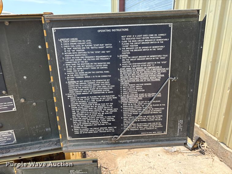 image for item NK9241 1980 John R Hollingsworth MEP-005A generator