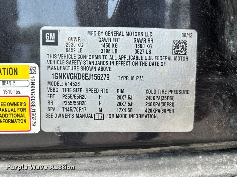 image for item NM9855 2014 Chevrolet Traverse SUV