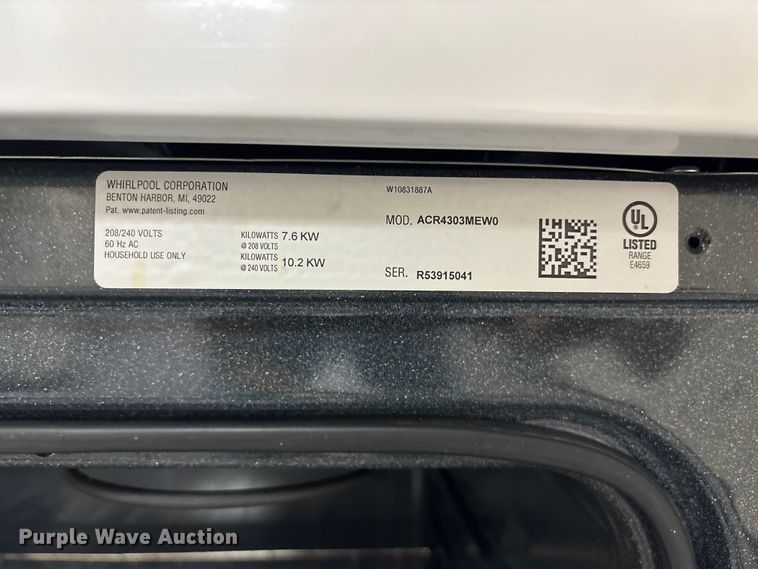 image for item NM9888 Amana ACR4303MEW0 stove
