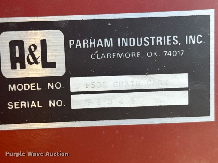 image for item DY3006 Parham Industries F505 grain cart