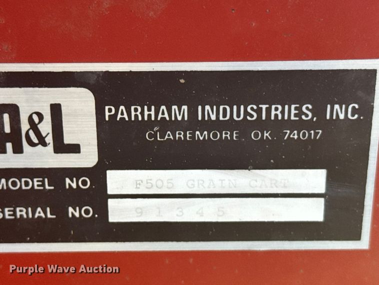 image for item DY3006 Parham Industries F505 grain cart