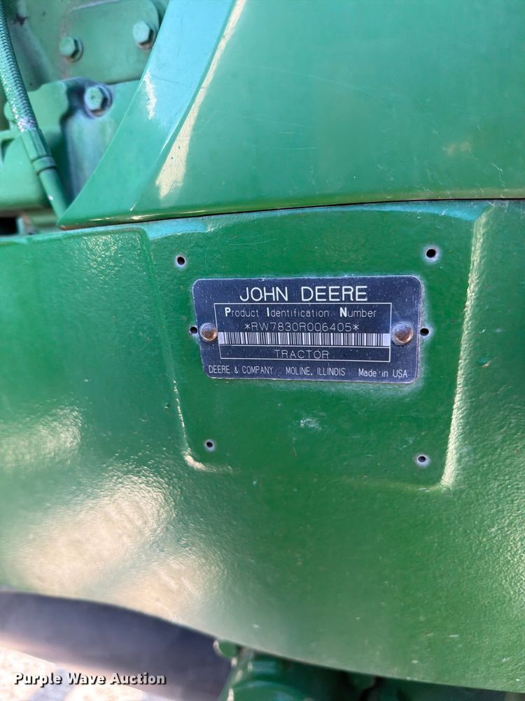 image for item EO8639 2007 John Deere 7830 MFWD tractor
