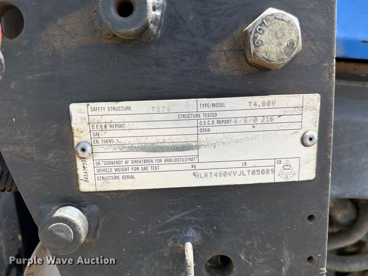 image for item ET0700 2018 New Holland T4.80V MFWD tractor