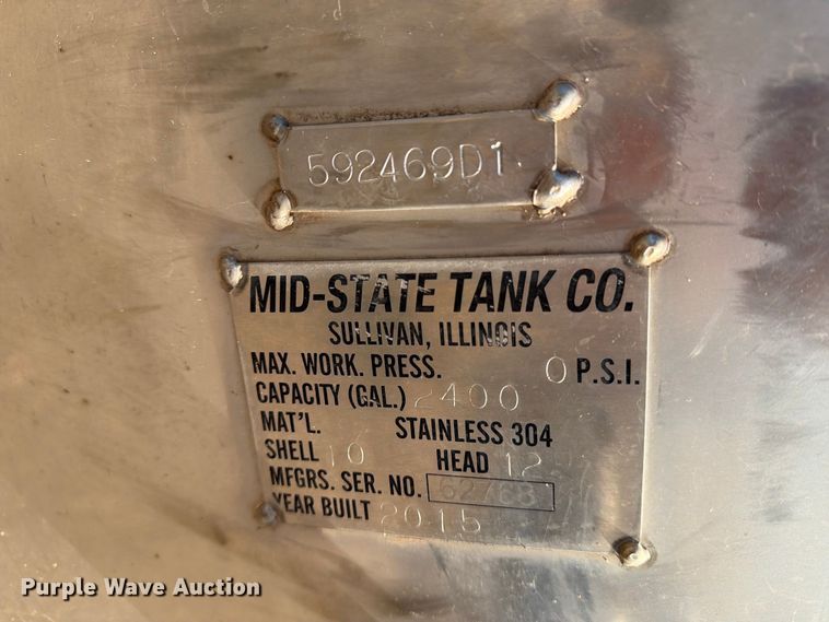 image for item EU5834 2015 Mid State tank