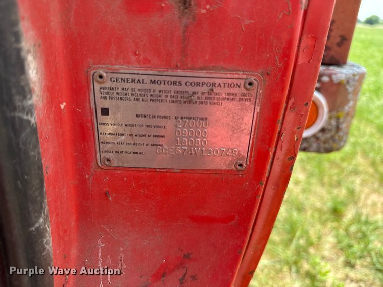 image for item EX2096 1974 Chevrolet C65 grain truck
