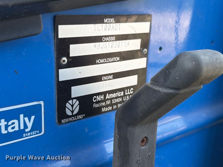 image for item EX4590 2007 New Holland TL100A MFWD tractor
